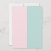 Invitation Fête de révélation de genre rose et bleu moderne (Dos)