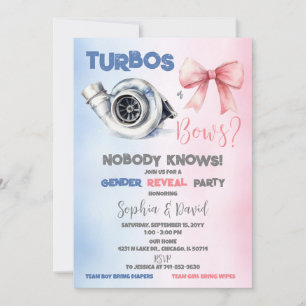 Invitation Fête de révélation de sexe Turbos ou noeuds pap