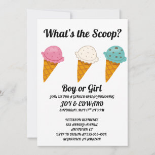 Invitation Fête de révélation de sexe : What's the Scoop