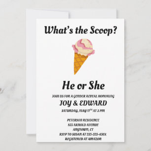 Invitation Fête de révélation de sexe : What's the Scoop