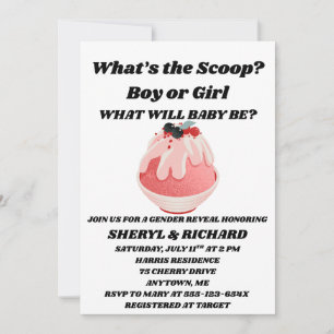 Invitation Fête de révélation de sexe : What's the Scoop