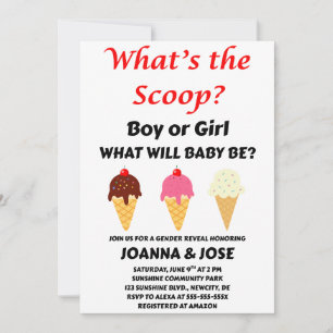 Invitation Fête de révélation de sexe : What's the Scoop