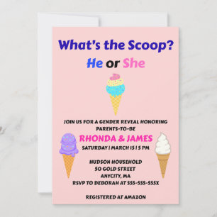 Invitation Fête de révélation de sexe : What's the Scoop