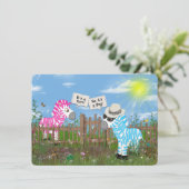 Invitation Fête de révélation du genre du bébé (Debout devant)