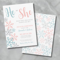Fête de révélation du sexe d'hiver