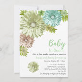 Invitation Fête de Révélation du Sexe du Bébé Fleurissant de (Devant)