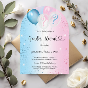 Invitation Fête de révélation du sexe rose bleu bébé garçon f