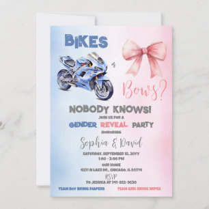 Invitation Fête de révélation du sexe Vélos ou arcs