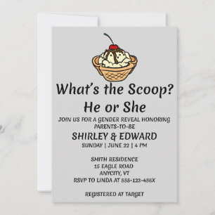 Invitation Fête de révélation du sexe : What's the Scoop