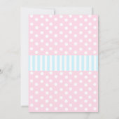 Invitation Fête de révélation pour bébé ou garçon (Dos)