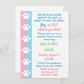 Invitation Fête de révélation sur le thème du chien (Devant / Derrière)