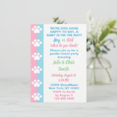 Invitation Fête de révélation sur le thème du chien (Debout devant)