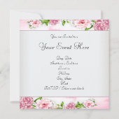 Invitation Fête de Rose Rose en Toute Occasion (Dos)