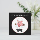 Invitation Fête de rôti de porc mignonne (Debout devant)