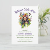 Invitation Fête de Sabbat Florale de Fée d'Été de Beltane (Debout devant)