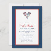 Invitation Fête de Saint-Valentin de la Marine Rouge (Devant)