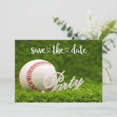 Invitation Fête de sauvegarde de la date de baseball (Debout devant)