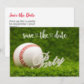 Invitation Fête de sauvegarde de la date de baseball (Devant / Derrière)