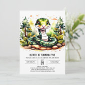 Invitation Fête de serpent simple Anniversaire (Debout devant)