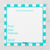 Invitation Fête de serveuse rétro mignonne (Dos)