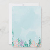 Invitation Fête de sirène à éclaboussures Anniversaire sous l (Dos)