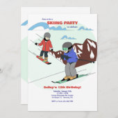 Invitation Fête de ski (Devant / Derrière)