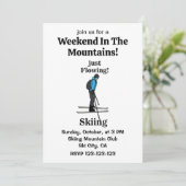 Invitation Fête de skieurs juste en train de dévaler (Debout devant)