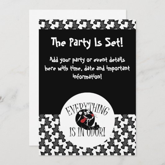 Invitation Fête de Skunk (Devant / Derrière)