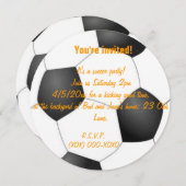 Invitation Fête de soccer (Devant / Derrière)