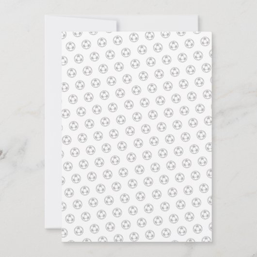 Invitation Fête de soccer du garçon Anniversaire Sports Invit (Dos)