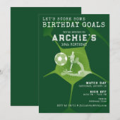 Invitation Fête de soccer Jour Pitch N'importe quel âge Sport (Devant / Derrière)