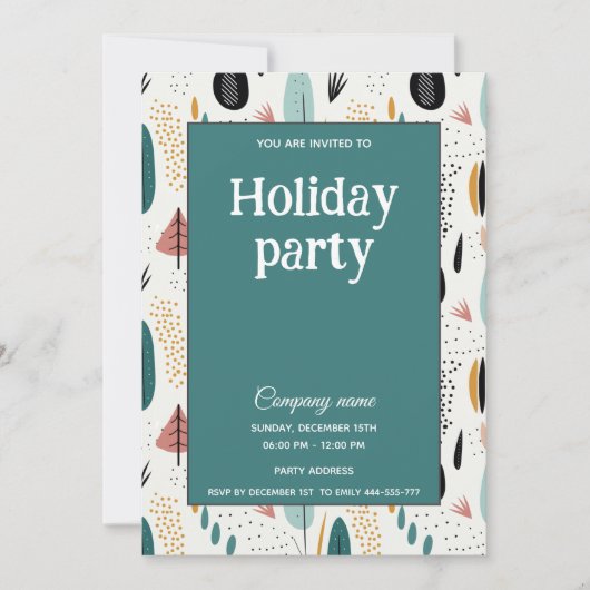 Invitation Fête de société minimaliste moderne (Devant)