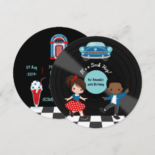 Invitation Fête de Sock Hop du 14 juillet