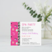 Invitation Fête de Spa de Luxe, Pour Filles (Debout devant)