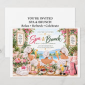 Invitation Fête de Spa et Brunch (Devant / Derrière)