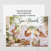 Invitation Fête de Spa et Brunch (Devant / Derrière)