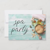 Invitation Fête de Spa pour l'Enterrement de Vie de Jeune Fil (Devant)