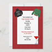 Invitation Fête de sueur moche Noël (Dos)