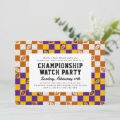 Invitation Fête de surveillance du match de football de la Ma (Debout devant)