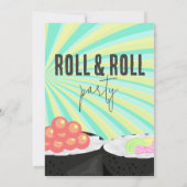 Invitation Fête de sushi (Dos)