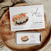 Invitation Fête de Sushi Toute Occasion Fête de Sushi Soirée