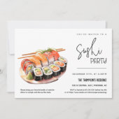 Invitation Fête de Sushi Toute Occasion Fête de Sushi Soirée (Devant)