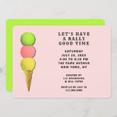 Invitation Fête de tennis amusante (Devant / Derrière)