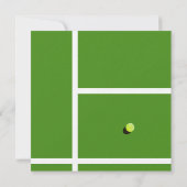 Invitation Fête de tennis créative (Dos)