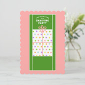 Invitation Fête de tennis créative (Debout devant)