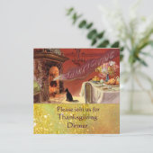 Invitation Fête de Thanksgiving (Debout devant)