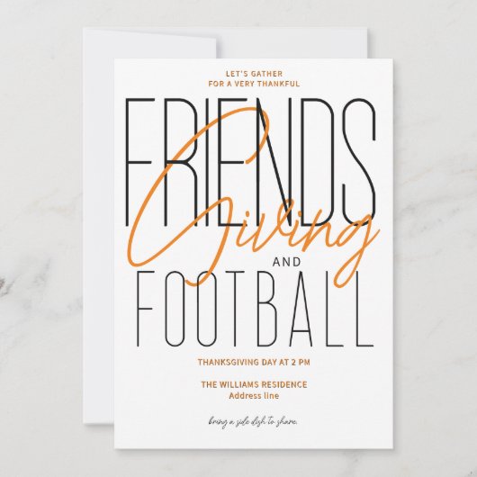 Invitation Fête de Thanksgiving (Devant)