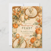 Invitation Fête de Thanksgiving (Devant)