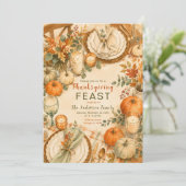 Invitation Fête de Thanksgiving (Debout devant)