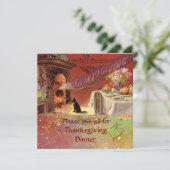 Invitation Fête de Thanksgiving (Debout devant)